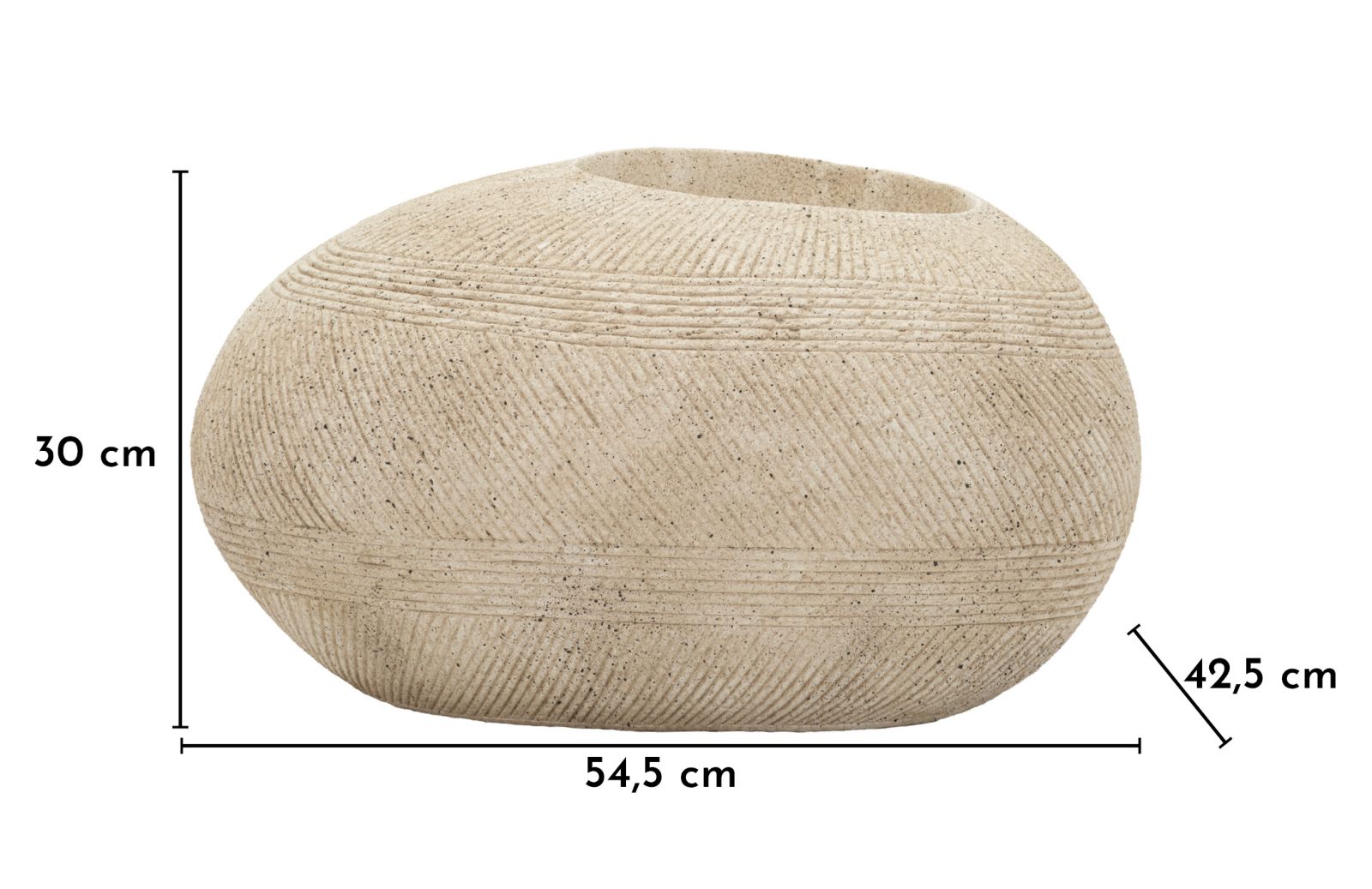 STONE VASE HOLDER CM 54,5X42,5X30 - slika 7