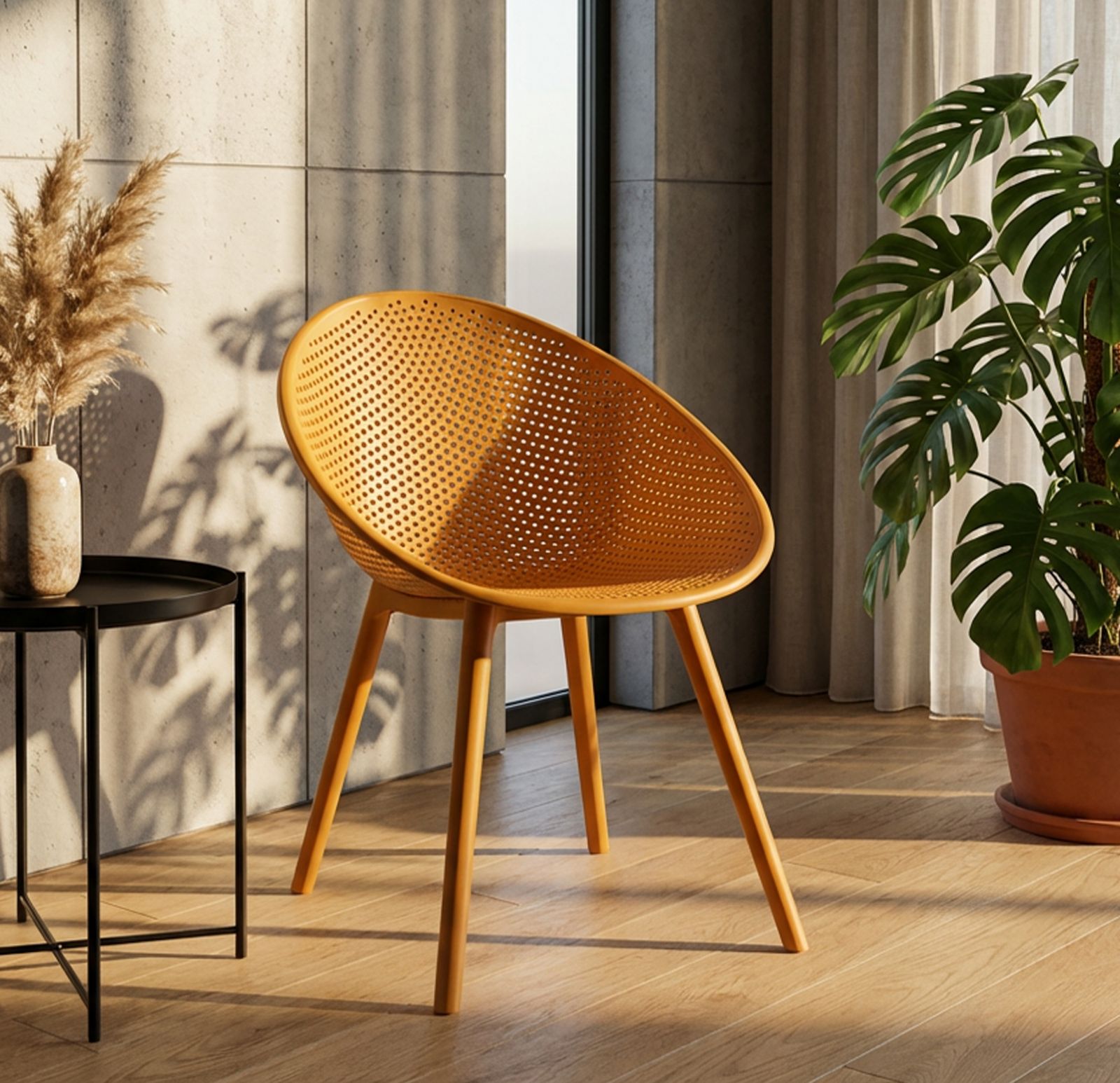 IBIZA MUSTARD CHAIR SET 2 PCS CM 59X59X83 (SEAT HEIGHT CM 45) - slika 9