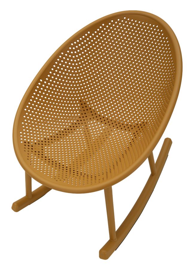 IBIZA MUSTARD ROCHING CHAIR CM 66X88X80 (SEAT HEIGHT CM 38) - slika 4