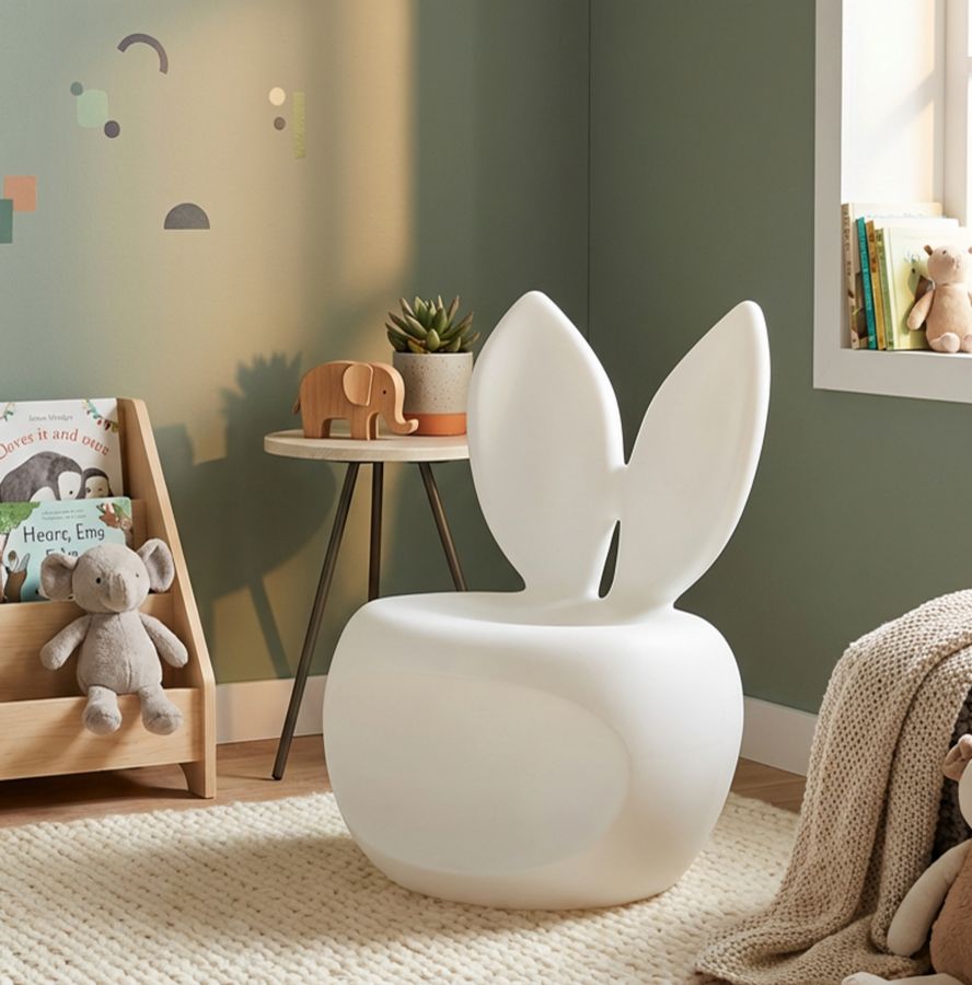 BUNNY WHITE CHAIR CM 57X55X79 (SEAT HEIGHT CM 39) - slika 8