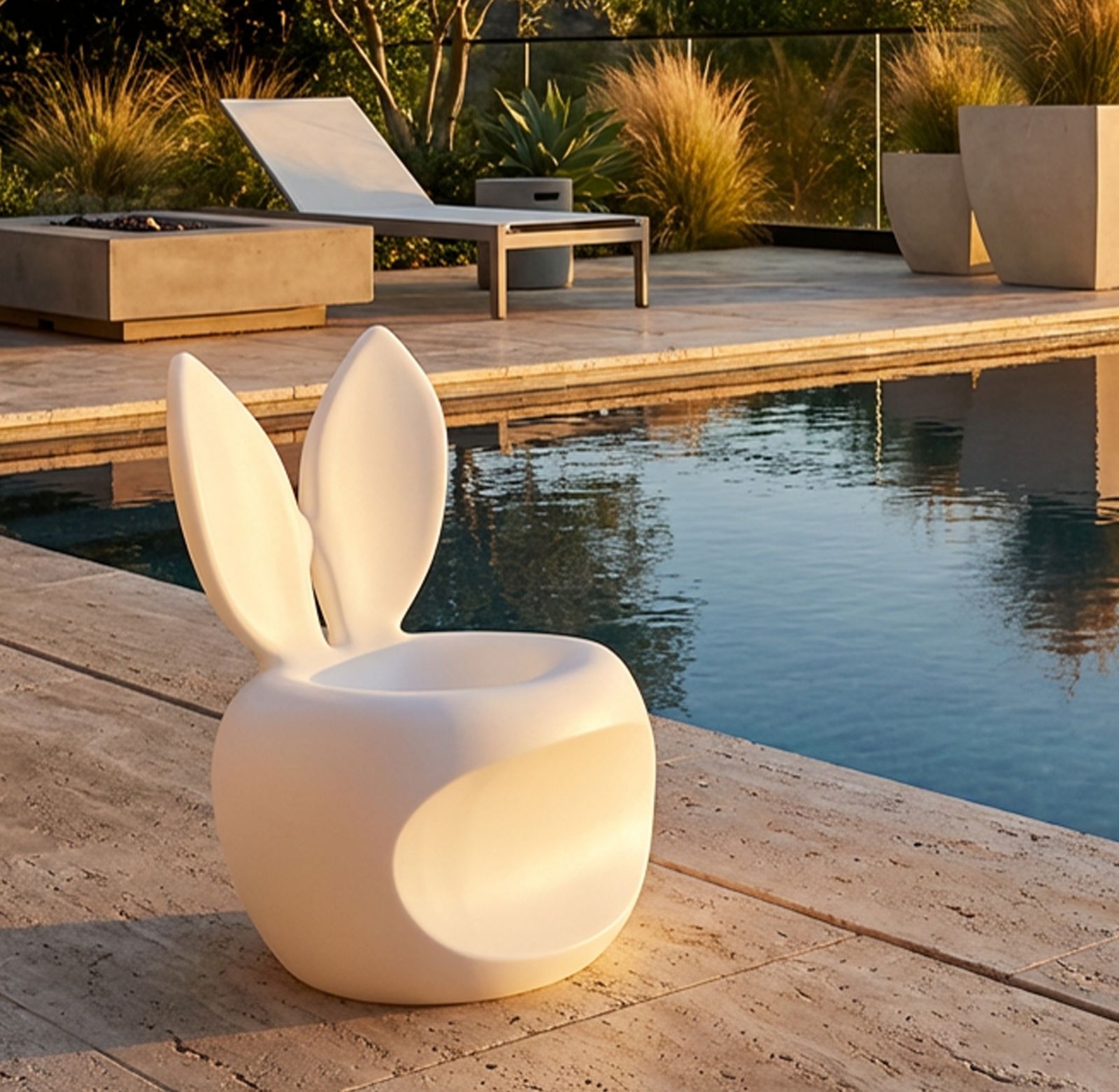 BUNNY WHITE CHAIR CM 57X55X79 (SEAT HEIGHT CM 39) - slika 9