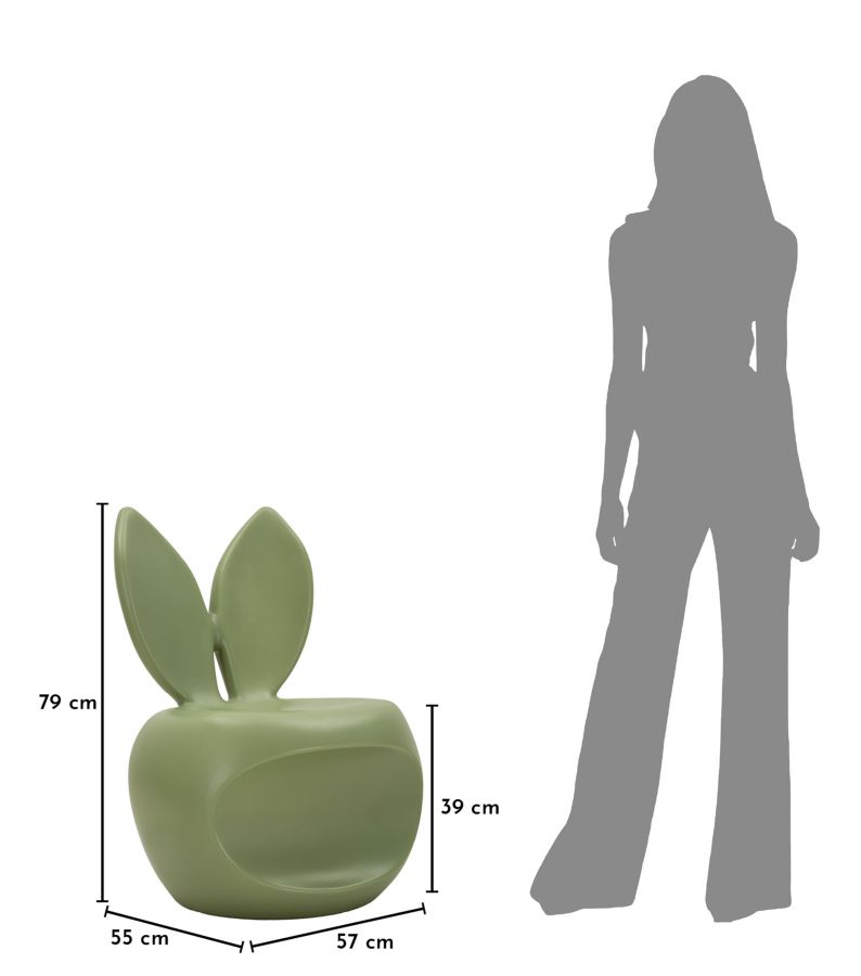 BUNNY GREEN CHAIR CM 57X55X79 (SEAT HEIGHT CM 39) - slika 10