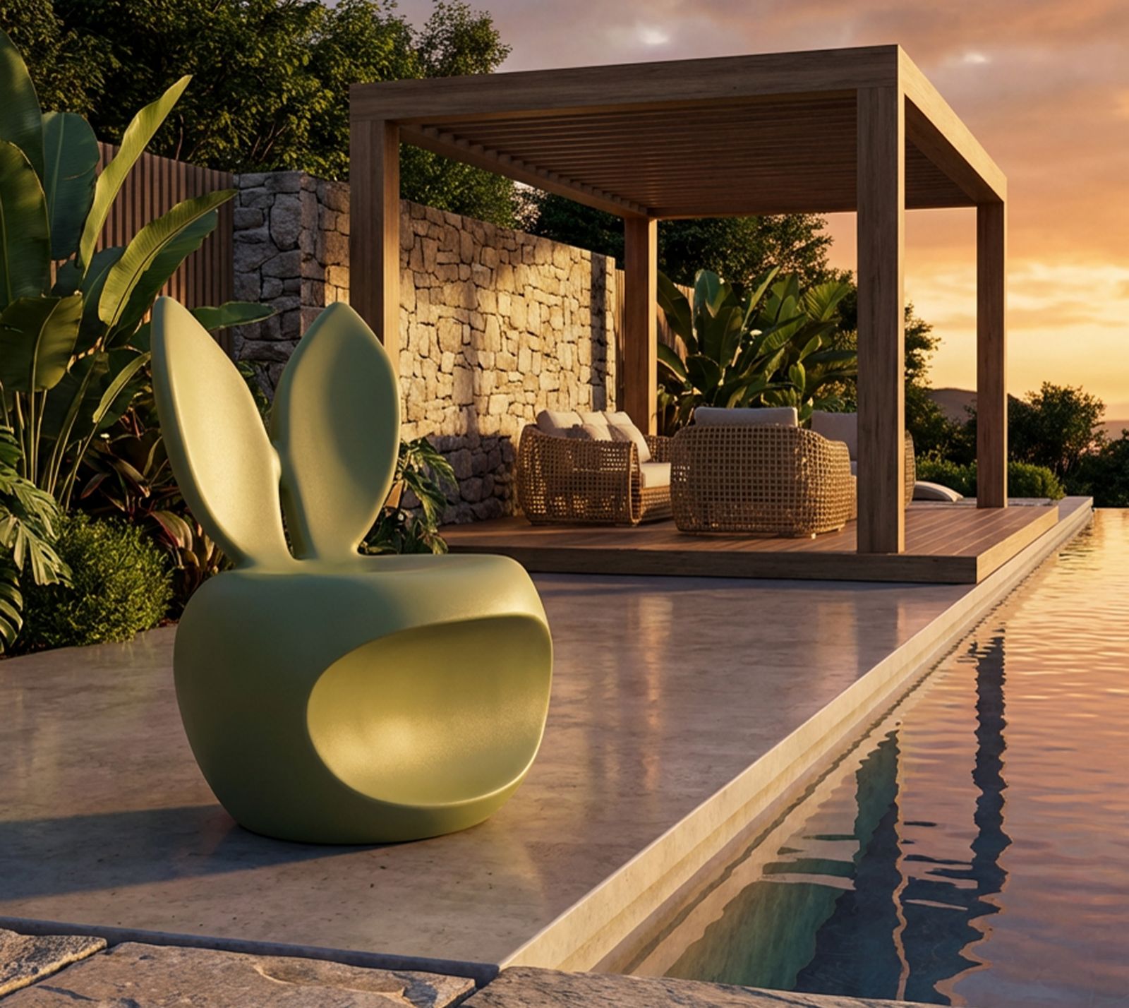 BUNNY GREEN CHAIR CM 57X55X79 (SEAT HEIGHT CM 39) - slika 8