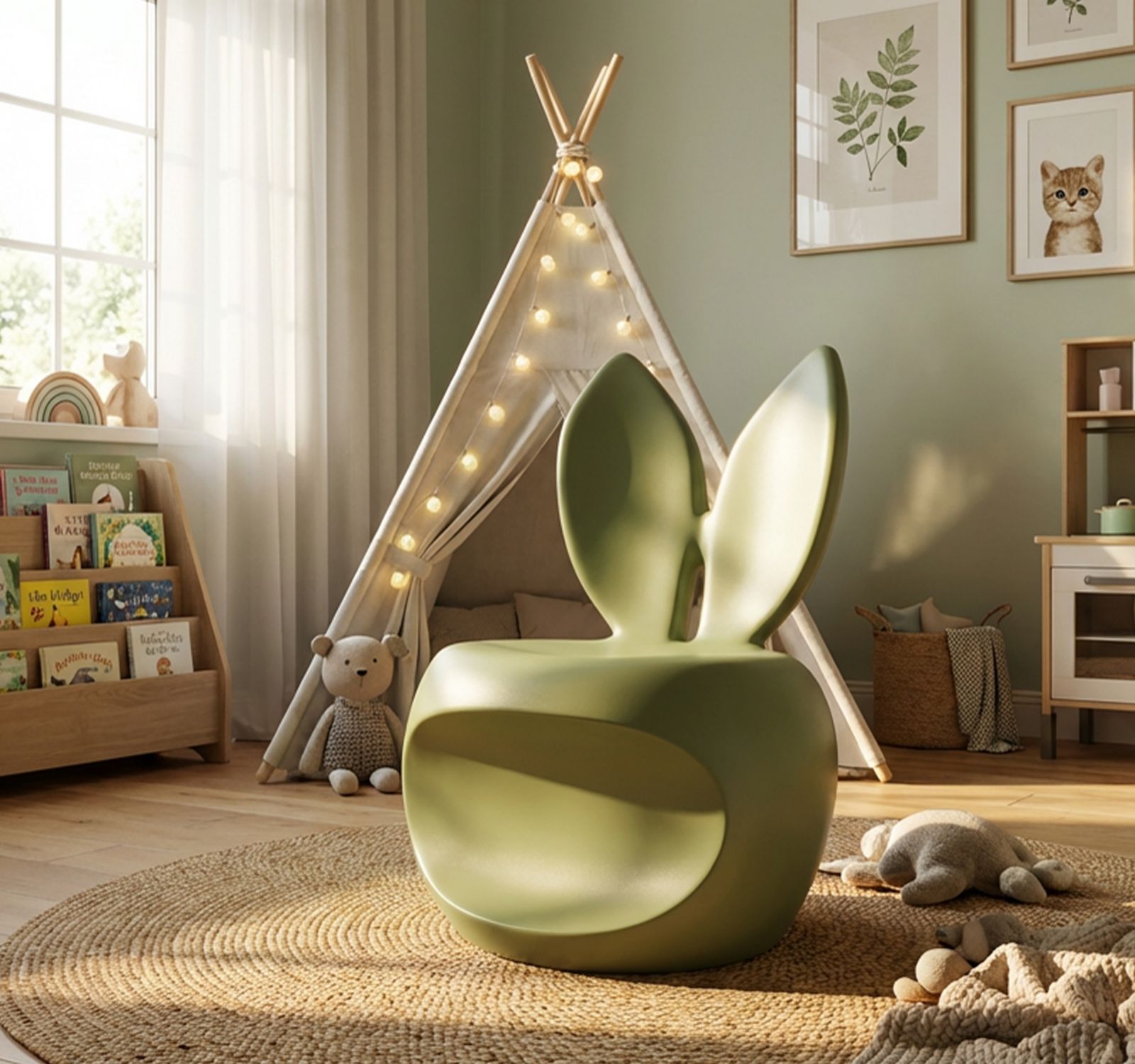 BUNNY GREEN CHAIR CM 57X55X79 (SEAT HEIGHT CM 39) - slika 9
