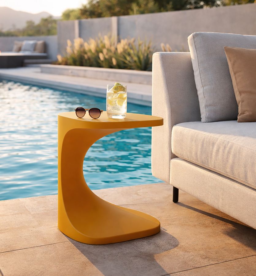 IBIZA MUSTARD END TABLE CM 42X42X52 - slika 8