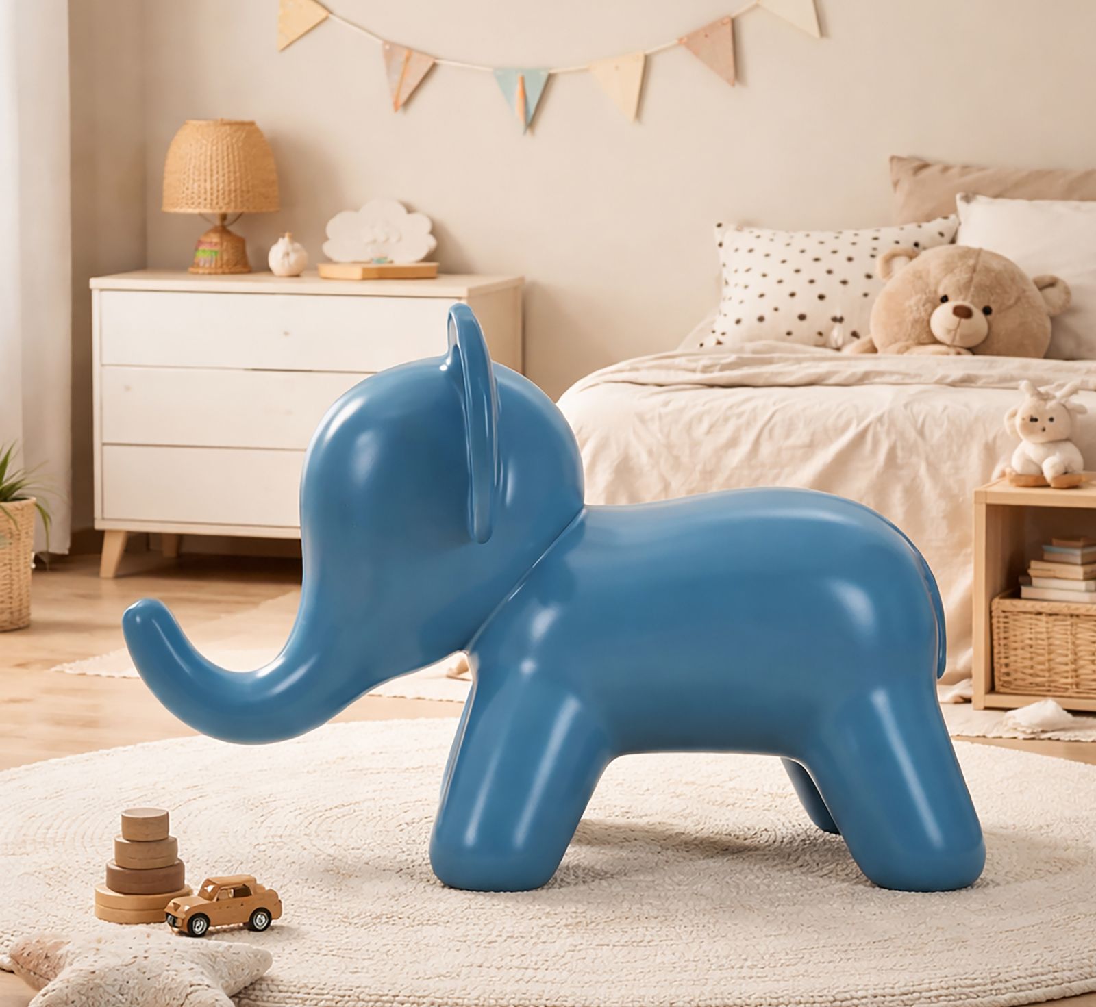 ELEPHANT BLUE STOOL CM 86X46X56 - slika 8