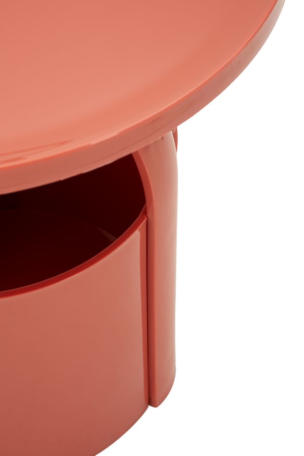 IRIS END TABLE RED CM Ø 44X43 - slika 5