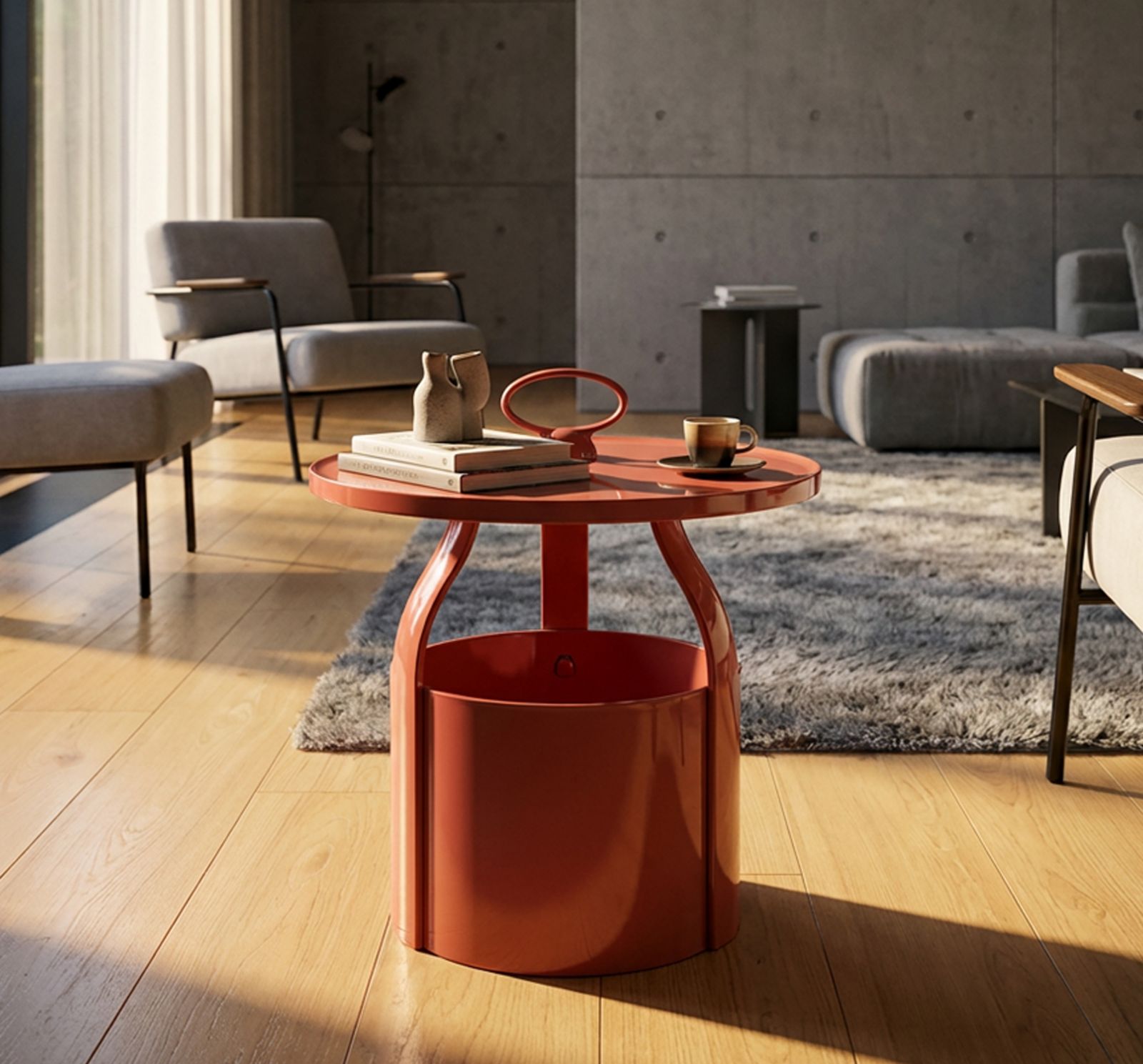 IRIS END TABLE RED CM Ø 44X43 - slika 6