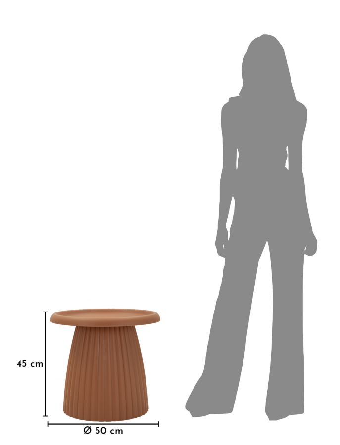 GEAX END TABLE RED CM Ø 50X45 - slika 6