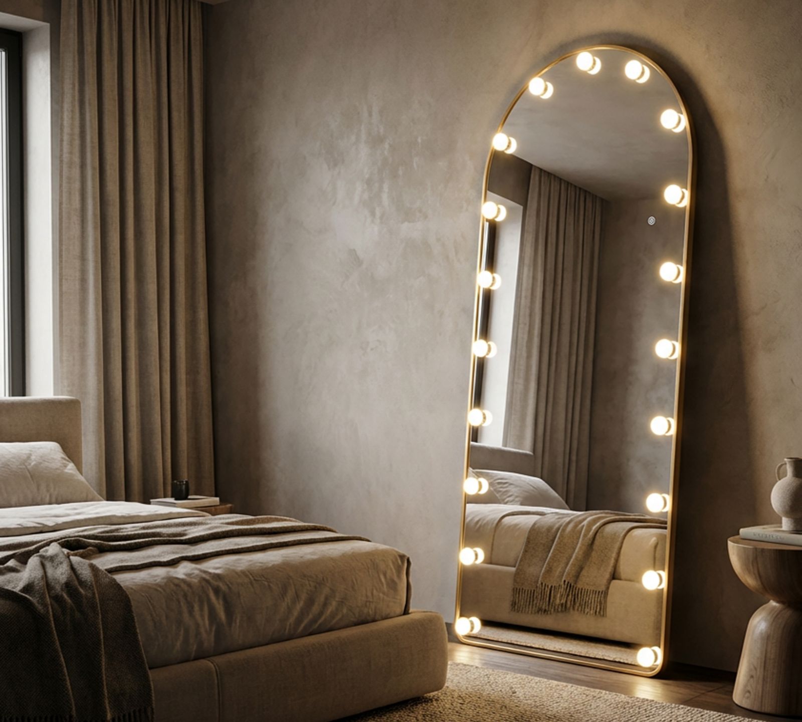 LED FLOOR MIRROR HOLLYWOOD ARC CM 70X6-45X170 (3 COLOR LIGHT) - slika 8