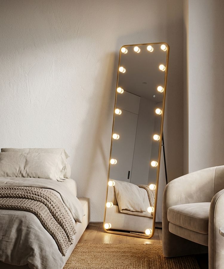 LED FLOOR MIRROR HOLLYWOOD RECTANGULAR CM 50X6-45X160 (3 COLOR LIGHT) - slika 8