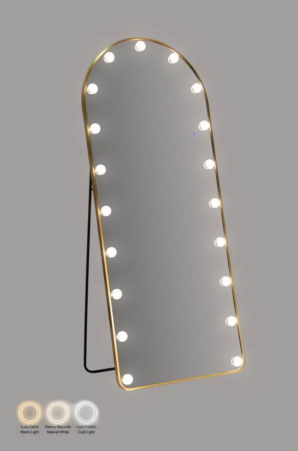 LED FLOOR MIRROR HOLLYWOOD ARC CM 70X6-45X170 (3 COLOR LIGHT) - slika 7