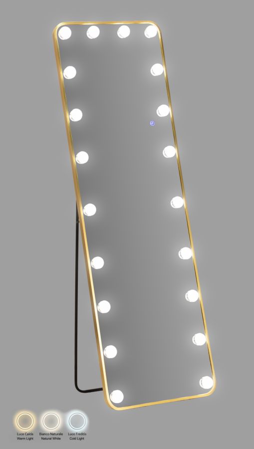 LED FLOOR MIRROR HOLLYWOOD RECTANGULAR CM 50X6-45X160 (3 COLOR LIGHT) - slika 7