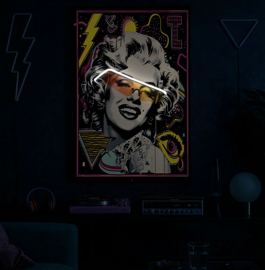 PRINTING ON CANVAS WITH LED MARILIN CM 60X3,5X90 (3D ACRILIC APPLICATION) - slika 8