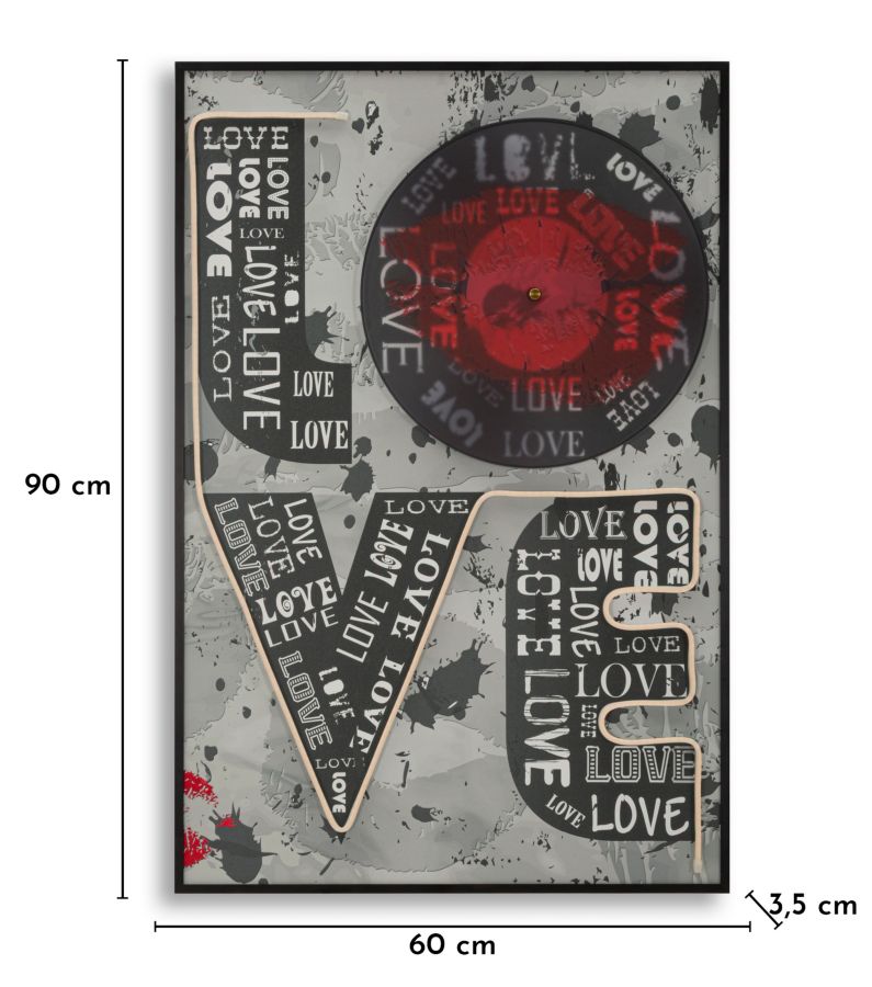 PRINTING ON CANVAS WITH LED LOVE CM 60X3,5X90 (3D ACRILIC APPLICATION) - slika 10