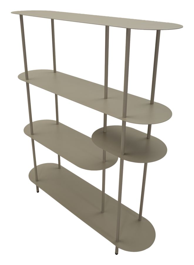 SATURN BOOK SHELF DOVE GREY CM 118X31X139 - slika 4
