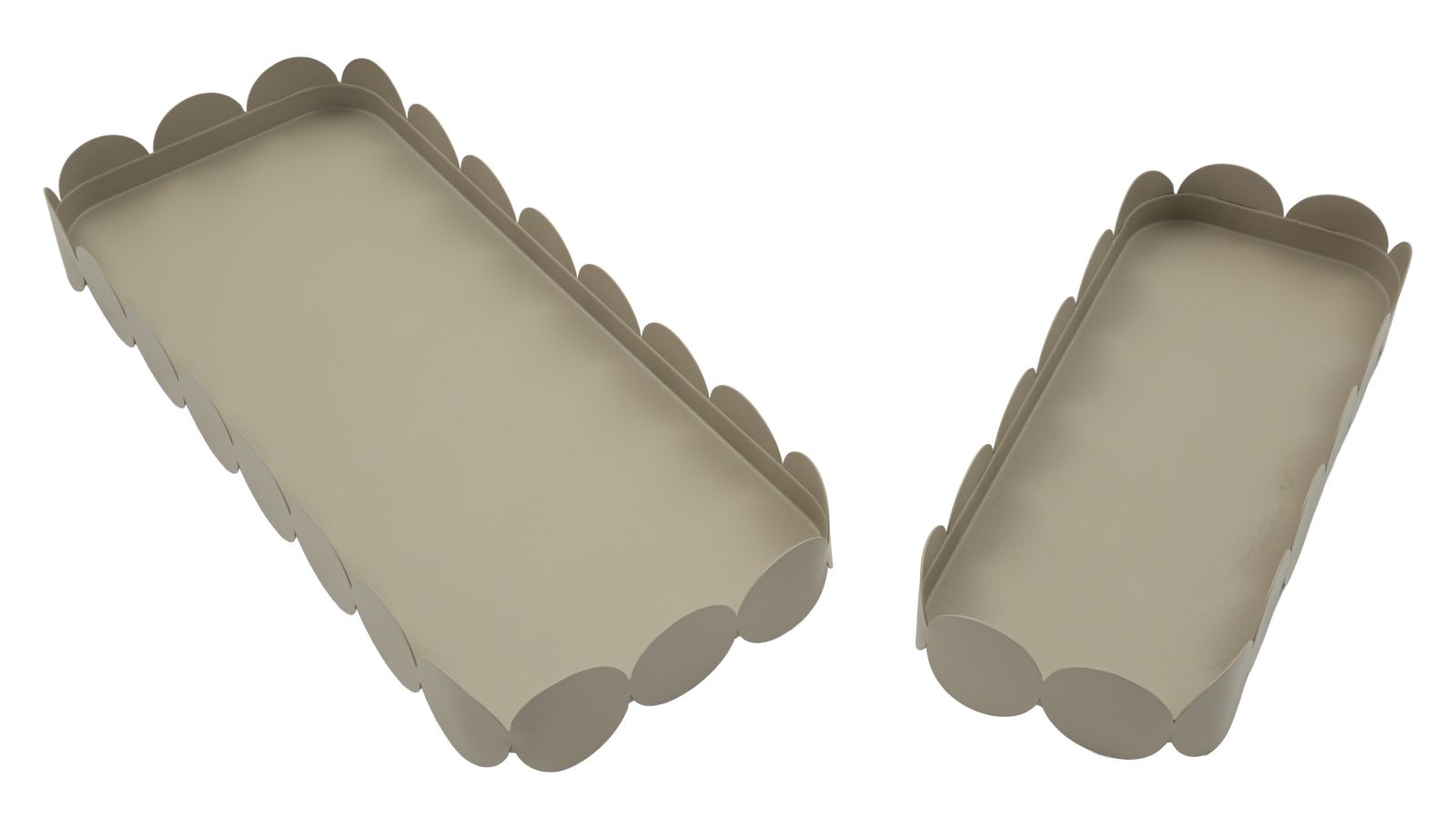 SATURN TRAY RECT. DOVE GREY SET 2 PCS CM 40X16,5X4,5-29X12X4,5 - slika 2