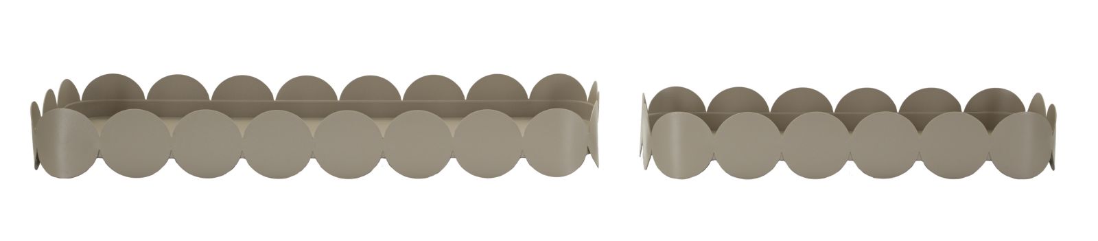 SATURN TRAY RECT. DOVE GREY SET 2 PCS CM 40X16,5X4,5-29X12X4,5 - slika 3