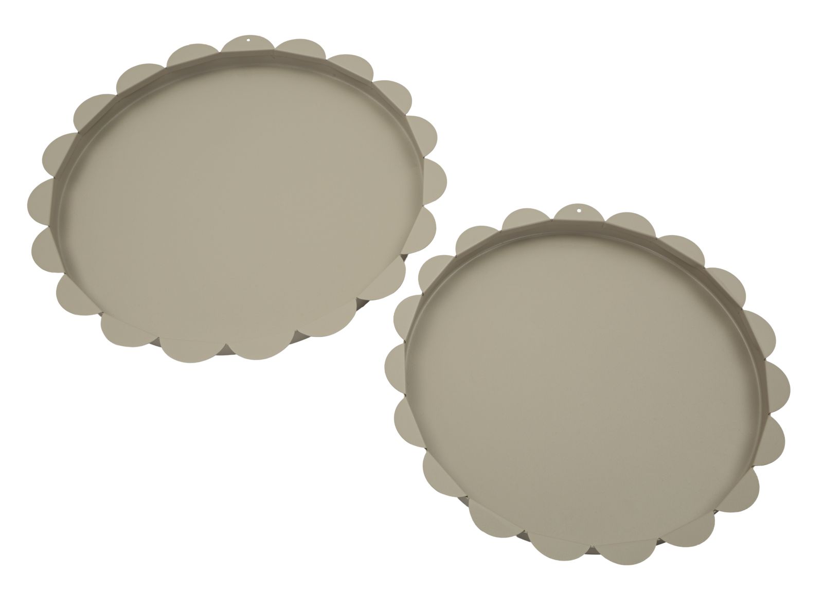 SATURN TRAY ROUND DOVE GREY SET 2 PCS CM Ø 33X2-27,5X2 - slika 2