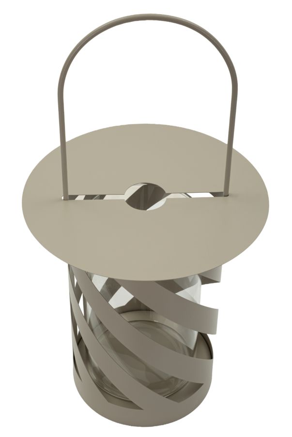 TWIST SATURN LANTERN DOVE GREY CM Ø 23X43 - slika 2
