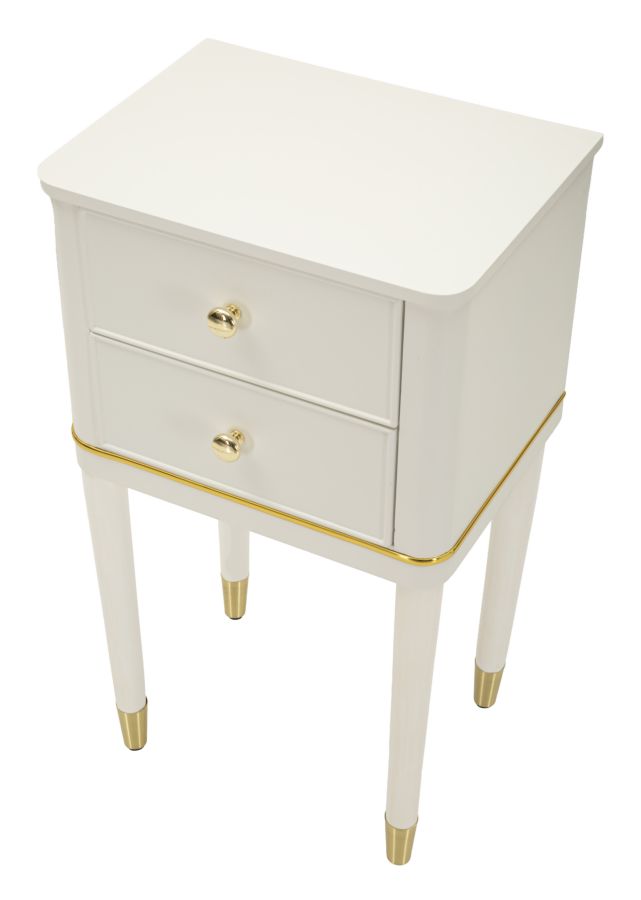 CAMILLE BEDSIDE WHITE CM 40X30X71 - slika 3