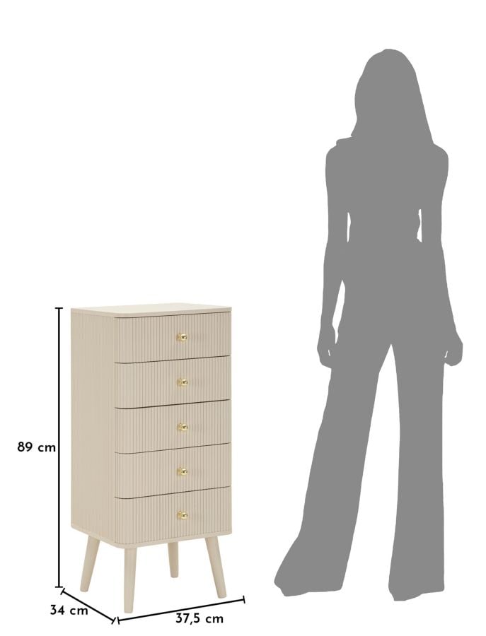 SHY DRAWERS CM 37,5X34X89 - slika 9
