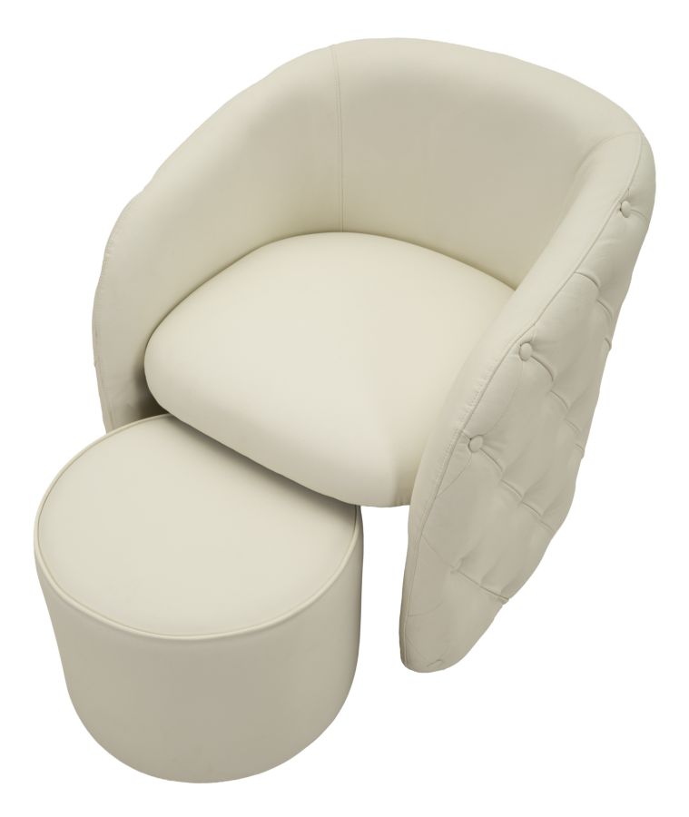 ZAGABRIA ARMCHAIR WITH STOOL CM 76X75X80-Ø 47X35 - slika 2