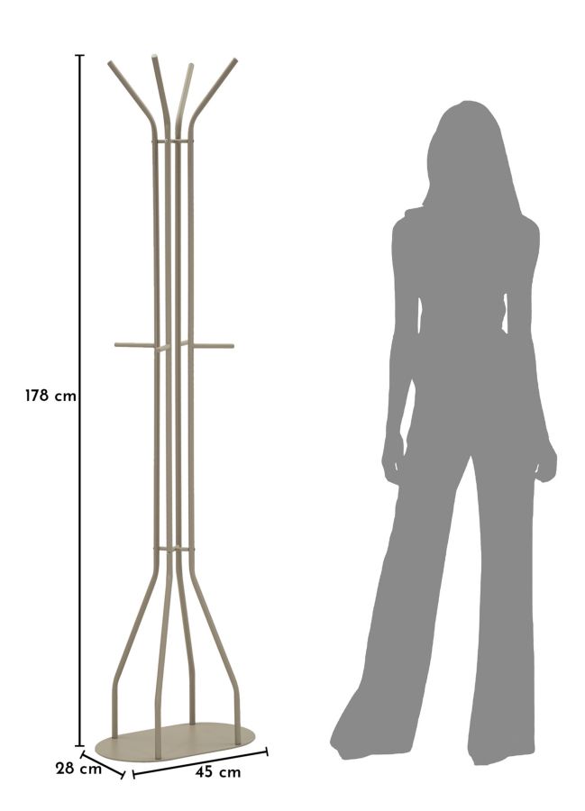 SATURN HANG CLOTHES DOVE GREY CM 45X28X178 - slika 8