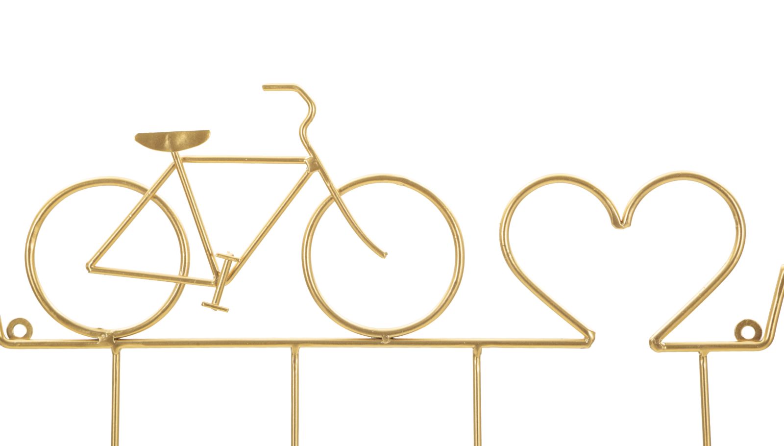 BICYCLE WALL HANGER BLACK GOLD CM 59X3,2X26,5 - slika 3