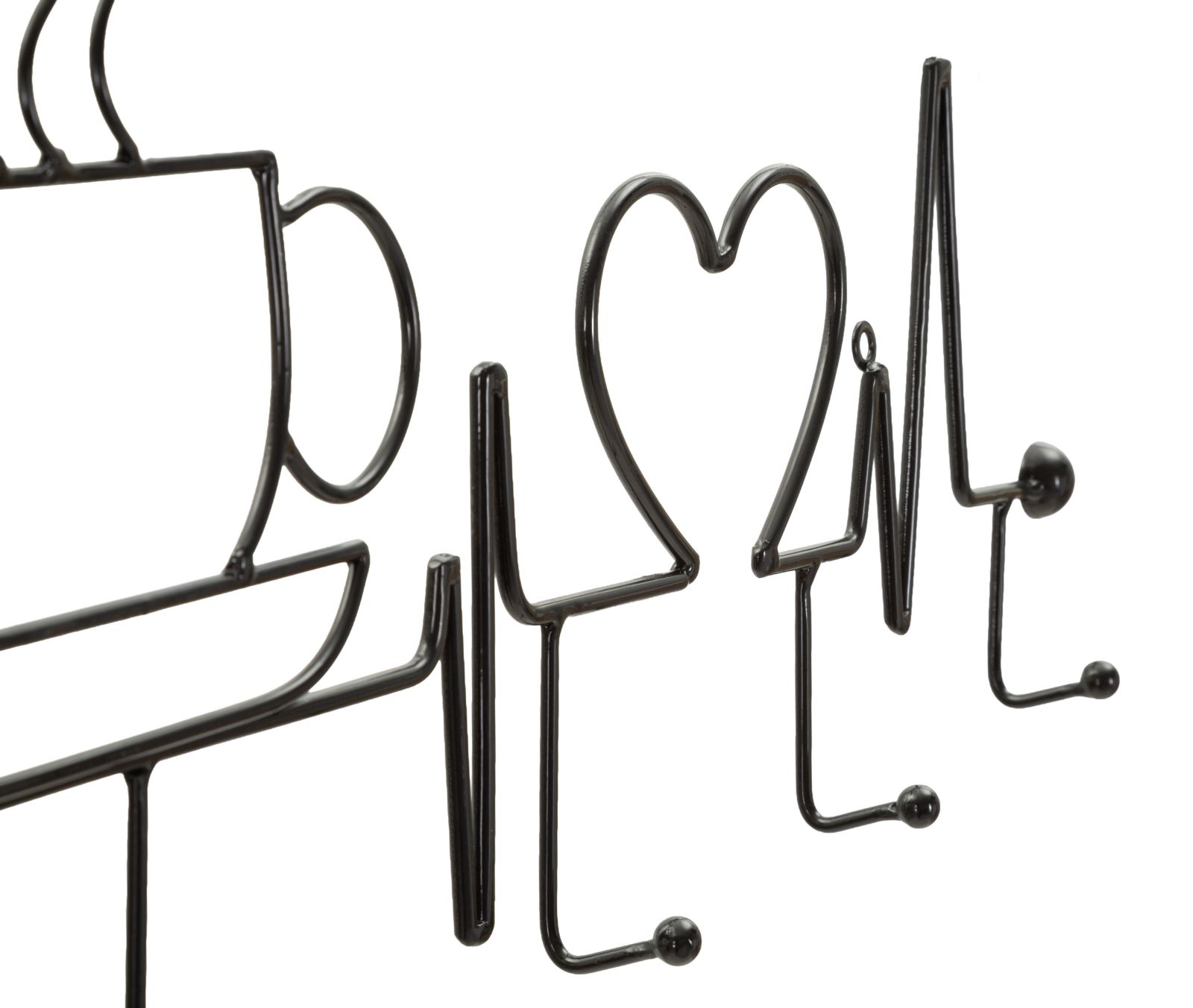 BREAKFAST WALL HANGER BLACK CM 60X3,8X26,7 - slika 2
