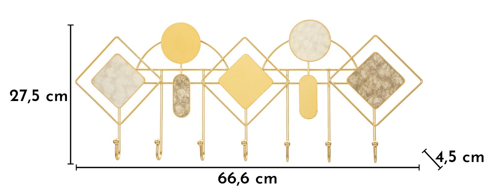 MONDAY WALL HANGER -A- CM 66,6X4,5X27,5 - slika 6