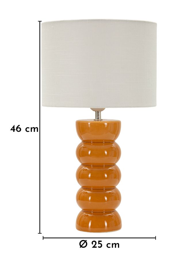 TORR TABLE LAMP MUSTARD CM Ø 25X46 - slika 6