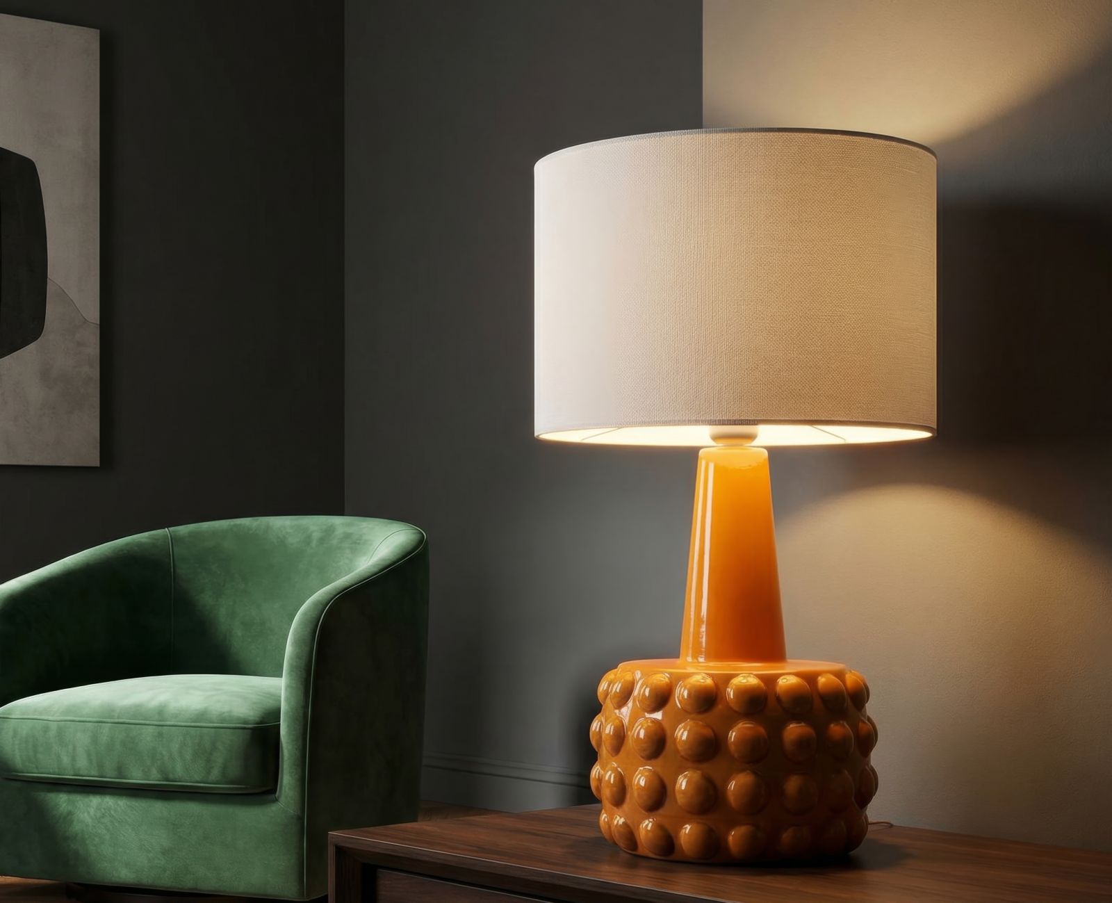 GRESS TABLE LAMP MUSTARD CM Ø 30X51,5 - slika 5