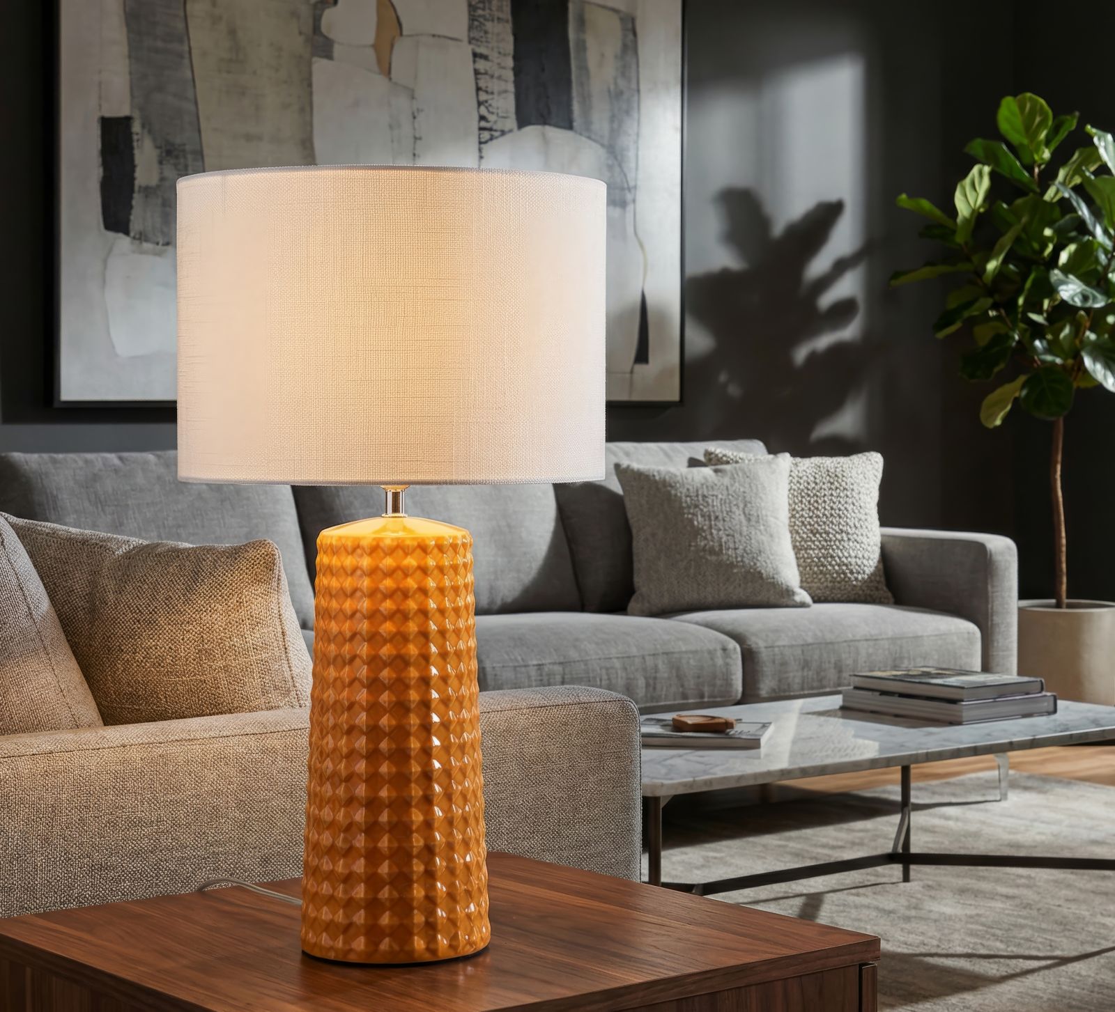 GLISS TABLE LAMP MUSTARD CM Ø 30X52 - slika 5