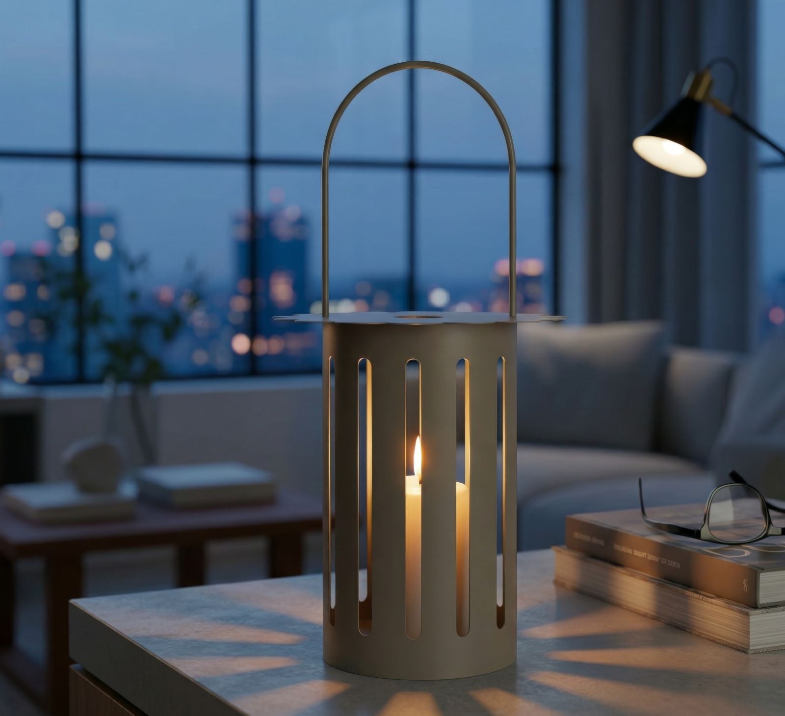SATURN LANTERN DOVE GREY CM Ø 24X43 - slika 5