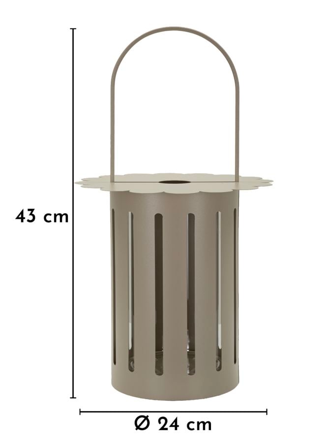 SATURN LANTERN DOVE GREY CM Ø 24X43 - slika 6