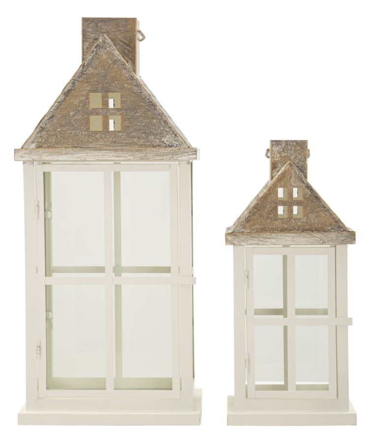 HOME LANTERN SET 2 PCS CM 24,5X24,5X55-17X17X37,5
(TEMPERED GLASS) - slika 4