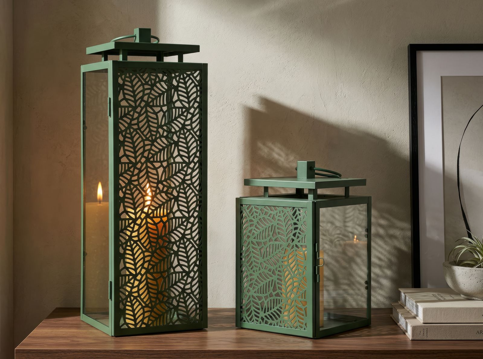 HALL LANTERN SET 2 PCS CM 15X14,5X41,5-15X14,5X24 (TEMPERED GLASS) - slika 7