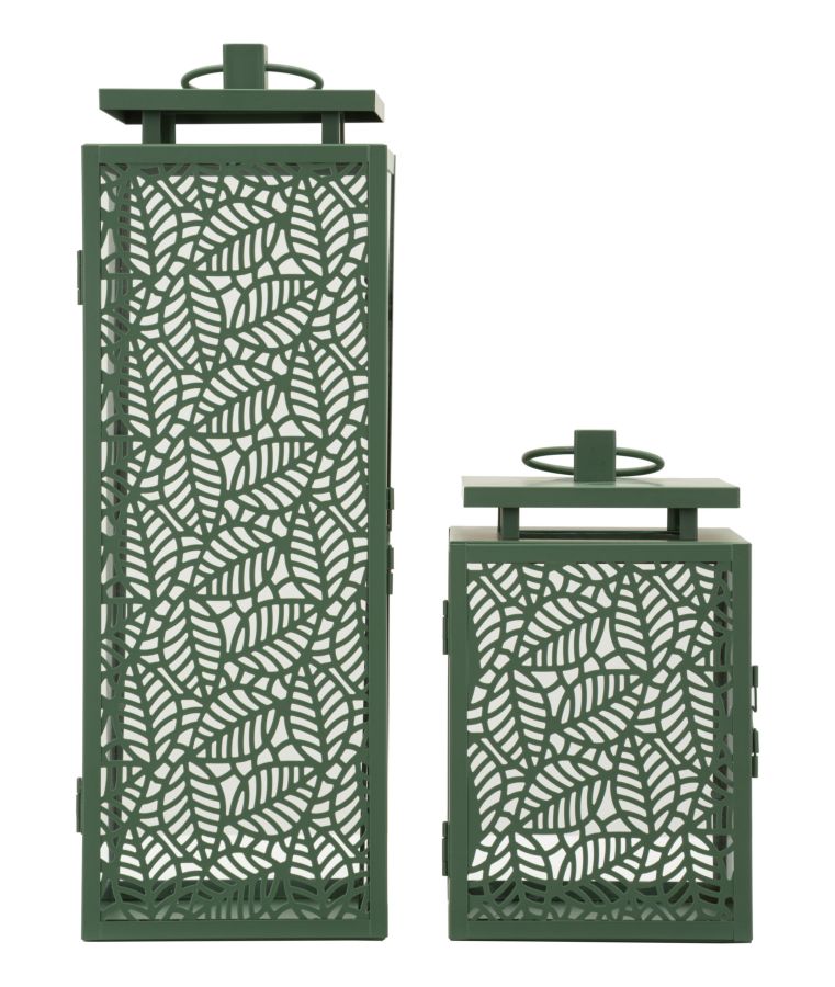 HALL LANTERN SET 2 PCS CM 15X14,5X41,5-15X14,5X24 (TEMPERED GLASS) - slika 2