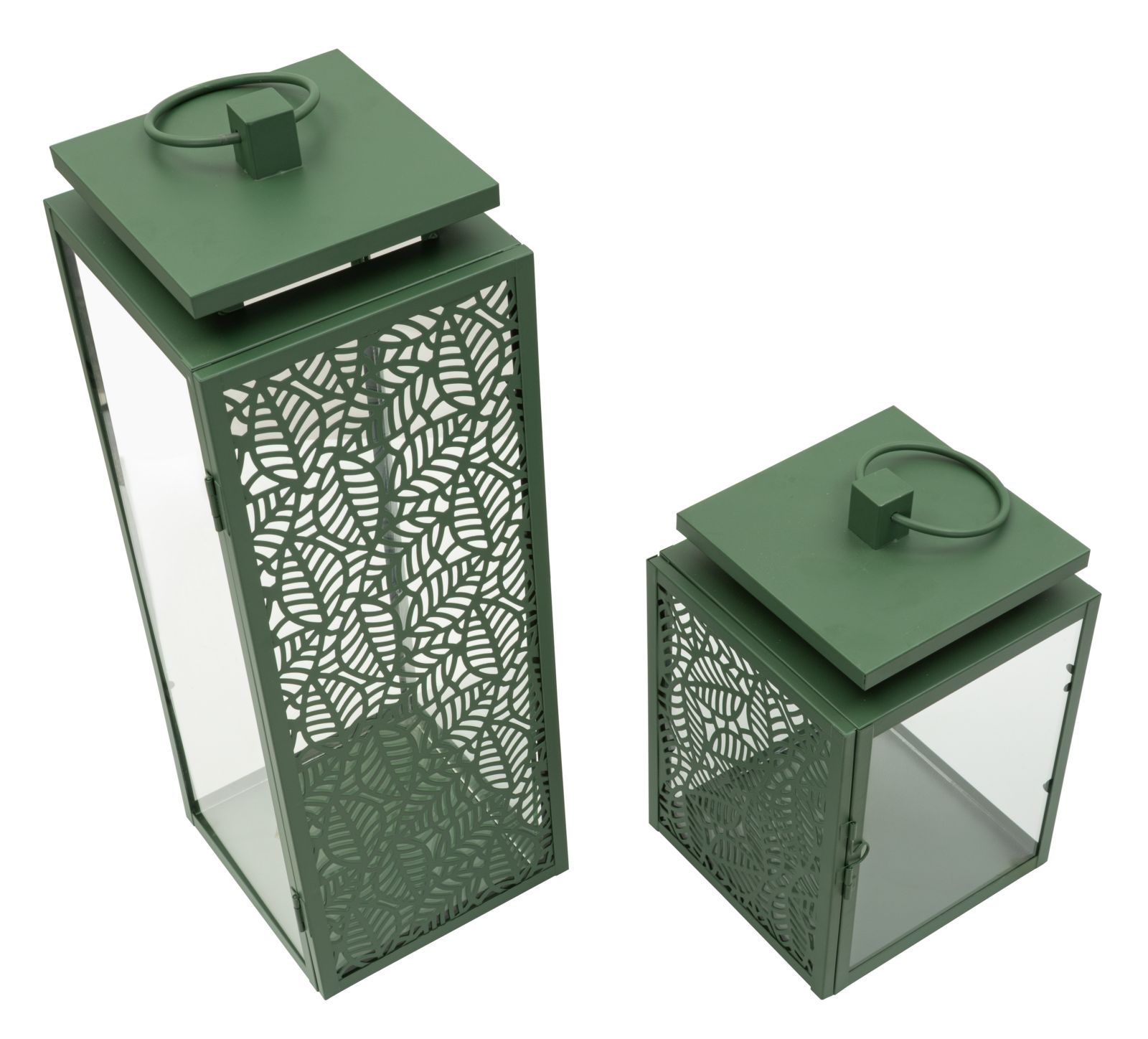 HALL LANTERN SET 2 PCS CM 15X14,5X41,5-15X14,5X24 (TEMPERED GLASS) - slika 3
