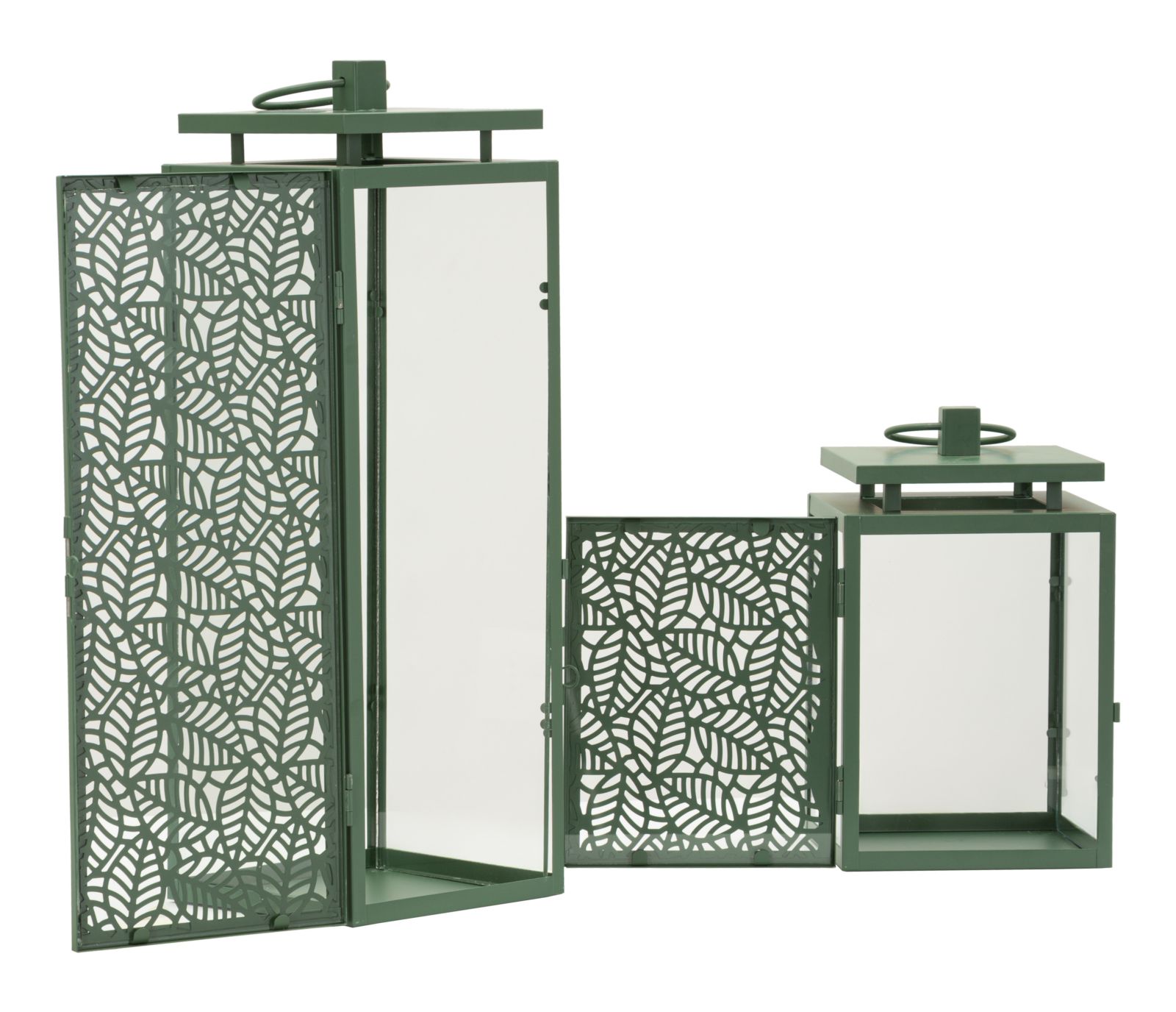 HALL LANTERN SET 2 PCS CM 15X14,5X41,5-15X14,5X24 (TEMPERED GLASS) - slika 6