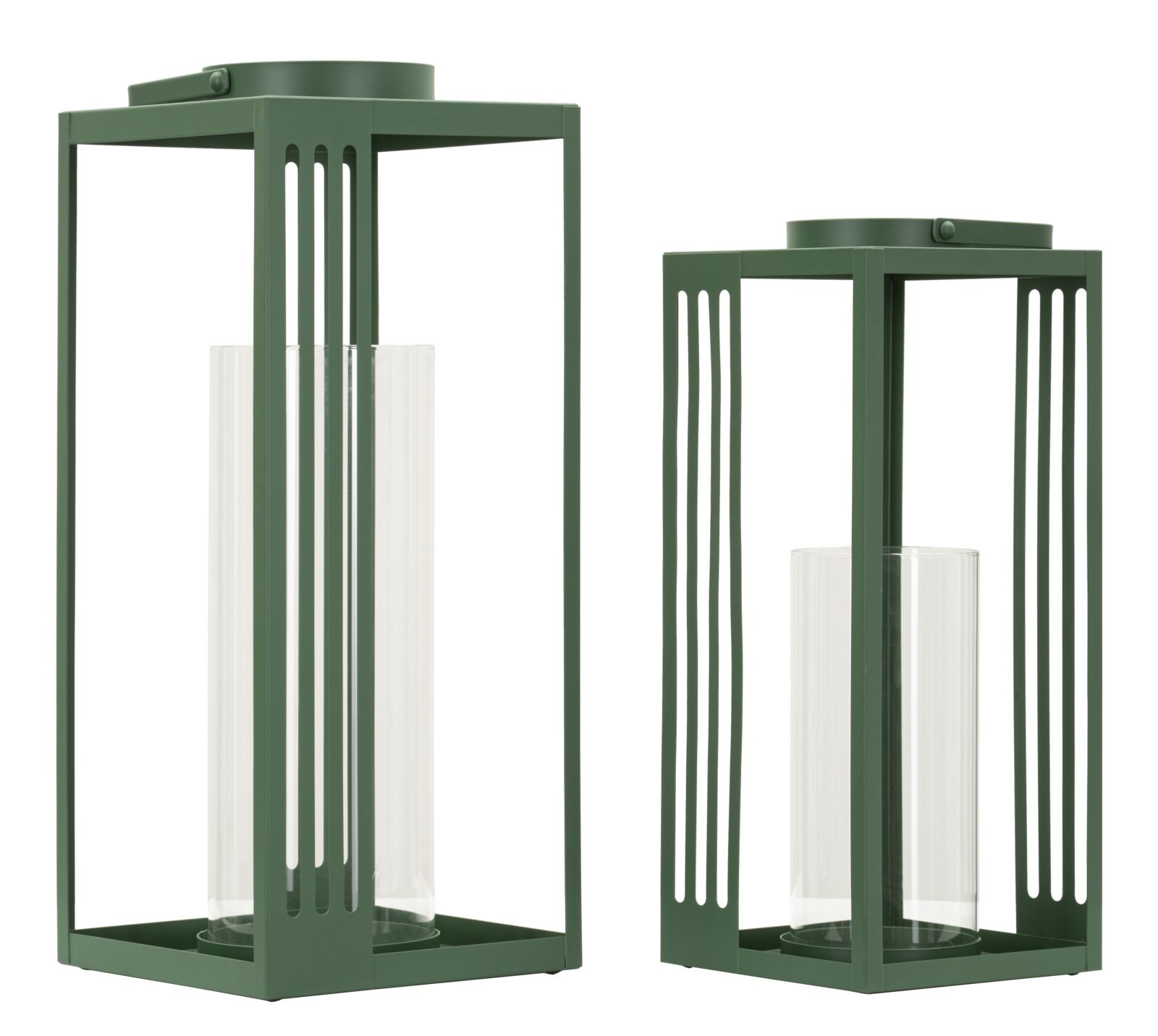 LINEE LANTERN SET 2 PCS CM 18,3X18,3X43,5-15X15X36,5 (TEMPERED GLASS) - slika 2