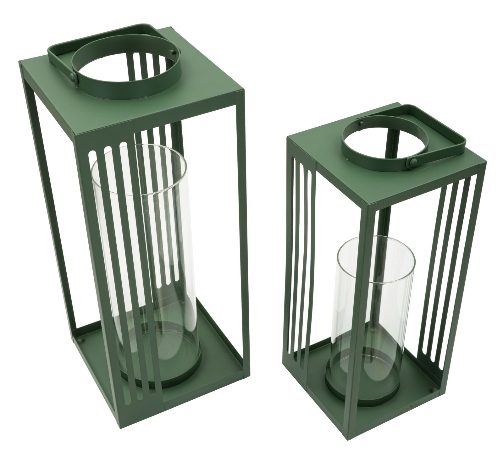 LINEE LANTERN SET 2 PCS CM 18,3X18,3X43,5-15X15X36,5 (TEMPERED GLASS) - slika 3