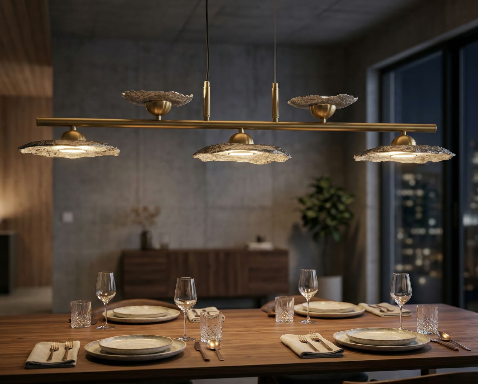 EMILY 5 LIGHT CEILING LAMP GREY GLASS CM 100X24X18 - slika 6