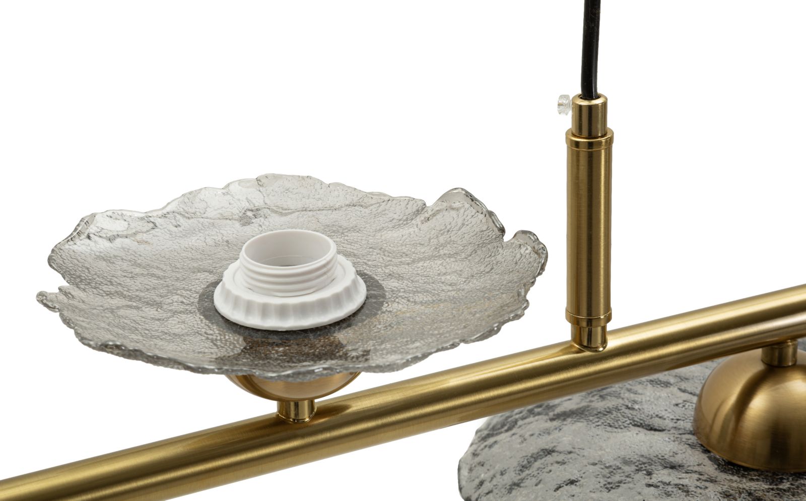 EMILY 5 LIGHT CEILING LAMP GREY GLASS CM 100X24X18 - slika 4