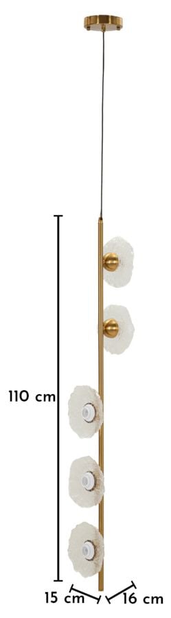 EMILY VERTICAL CEILING LAMP TRASPARENT GLASS CM 15X16X110 - slika 7