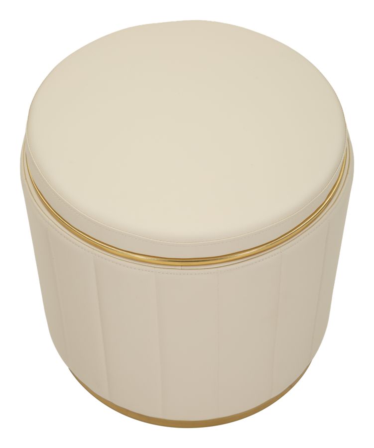 LONDON POUF WITH STORAGE CREAM CM Ø 46,5X44 - slika 2