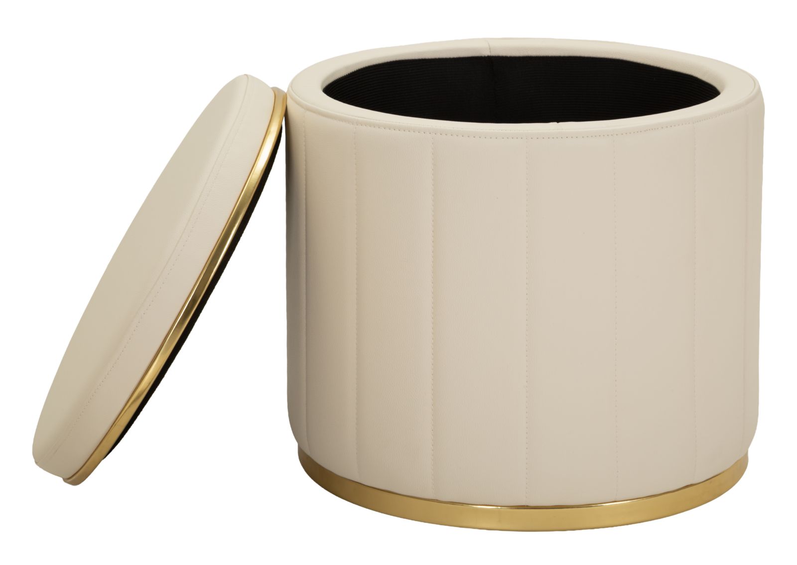 LONDON POUF WITH STORAGE CREAM CM Ø 46,5X44 - slika 4