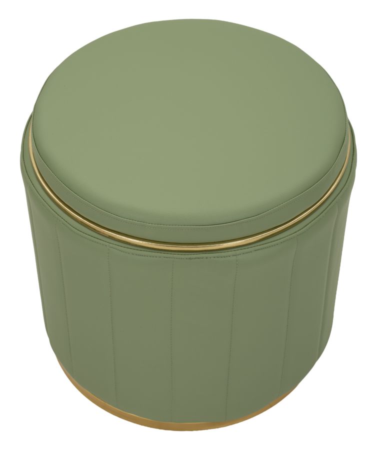 LONDON POUF WITH STORAGE GREEN CM Ø 46,5X44 - slika 2