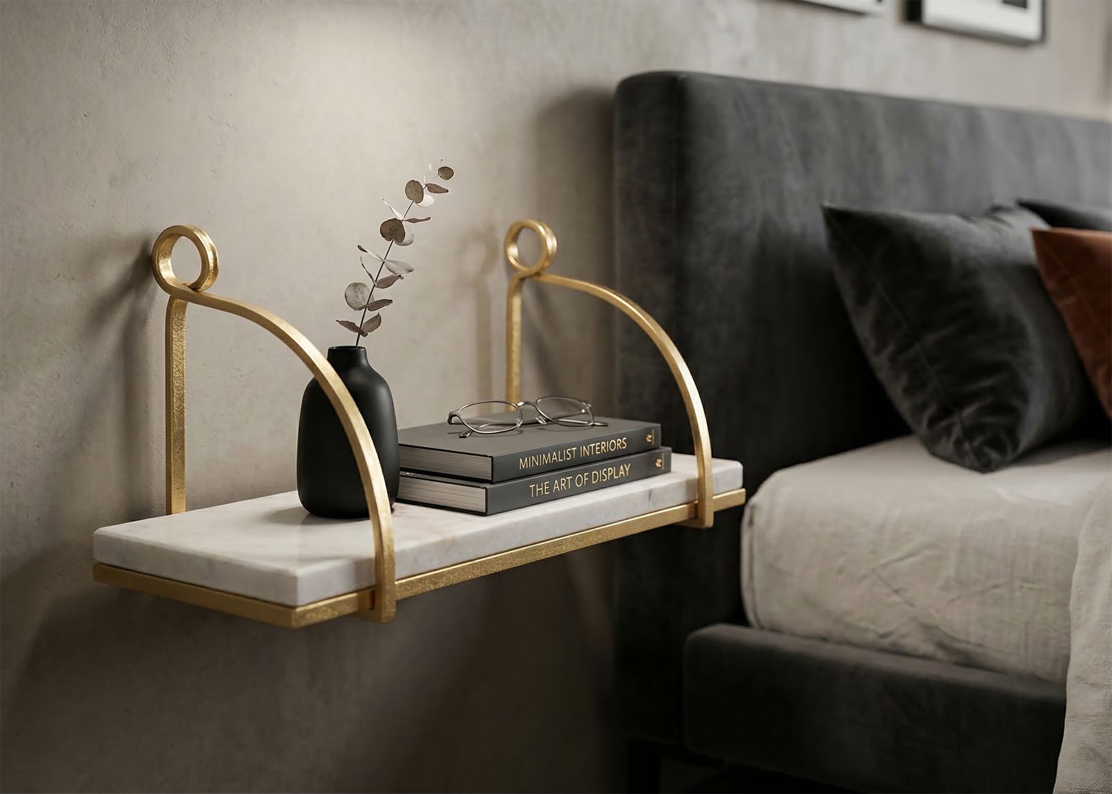 WALL SHELF MARBLE CM 40X16X18 - slika 5